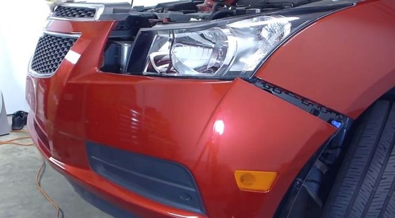 Замена переднего бампера Шевроле Круз: описание, фото и видео