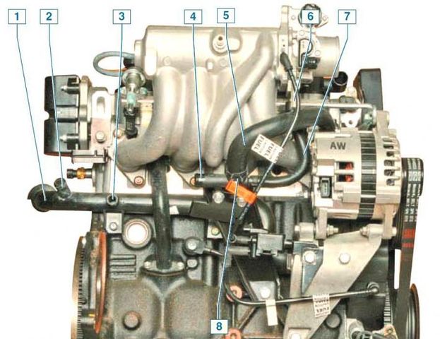 Система охлаждения двигателя Шевроле Ланос