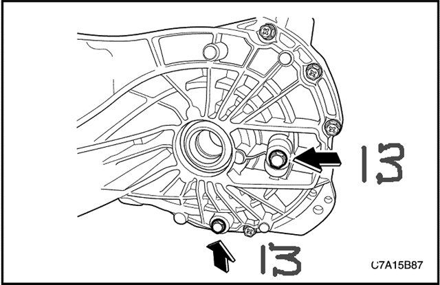 Схема расположения отверстий для слива моторного масла АКПП Шевроле Эпика